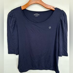 Land's End Chase Bank 3/4 Sleeve Jersey Top